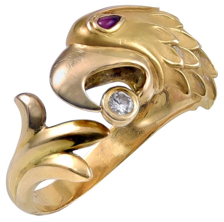 Eagle Head Rings - 4 For Sale on 1stDibs | gucci ring, gucci ring 