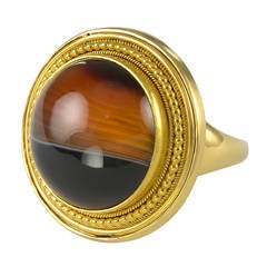 Victorian Banded Agate Gold Ring