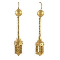 A Pair of Victorian Gold Tassel Earrings