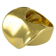 Abstract Italian Gold Ring