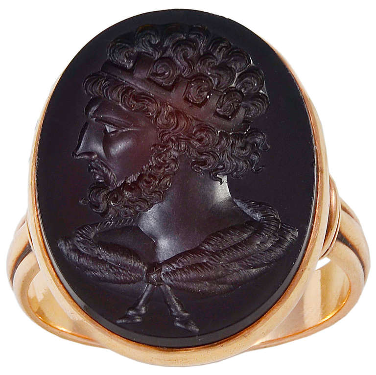 A Fine 19th century Carnelian Intaglio of the Roman Emperor Hadrian