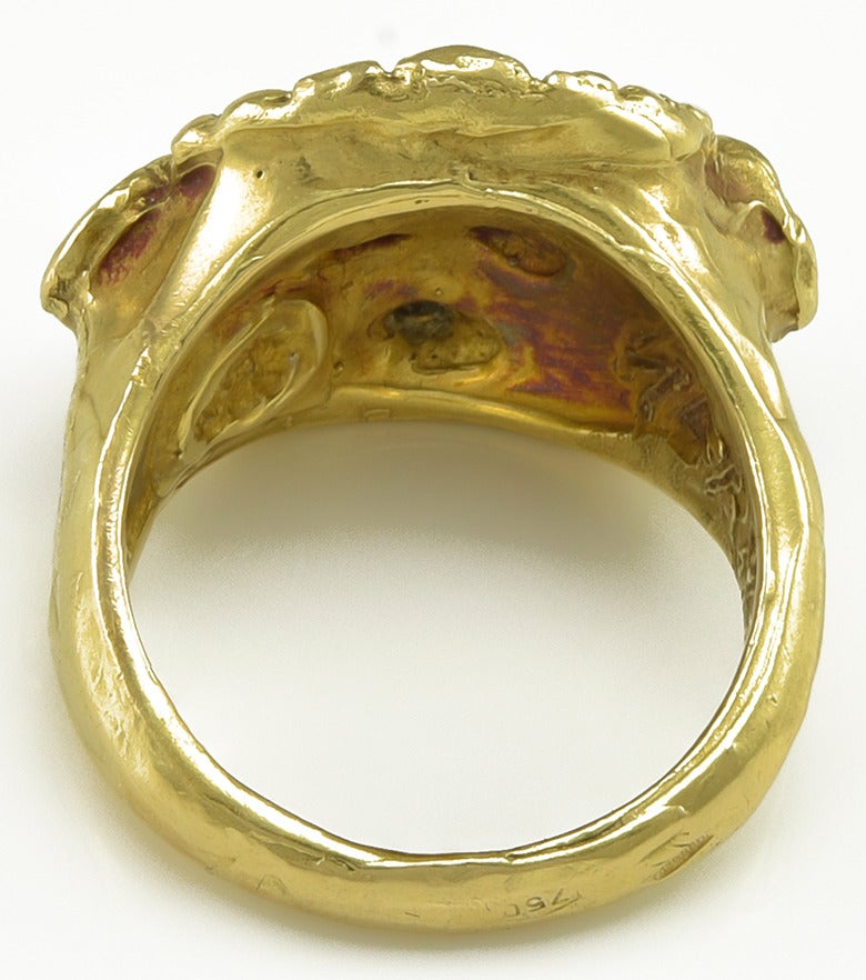 A powerful version of the Mouth of Truth as a Ring In Good Condition In London, GB