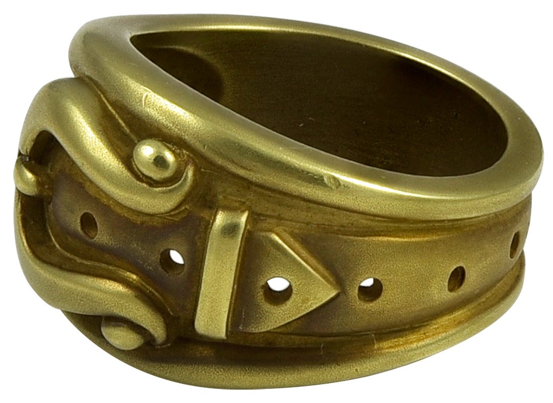 Barry Kieselstein-Cord Two Tone Gold Buckle Ring