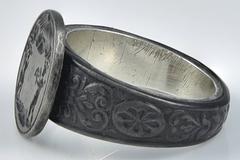 Early 19th Century Berlin Iron Steel Ring Celebrating William Tell