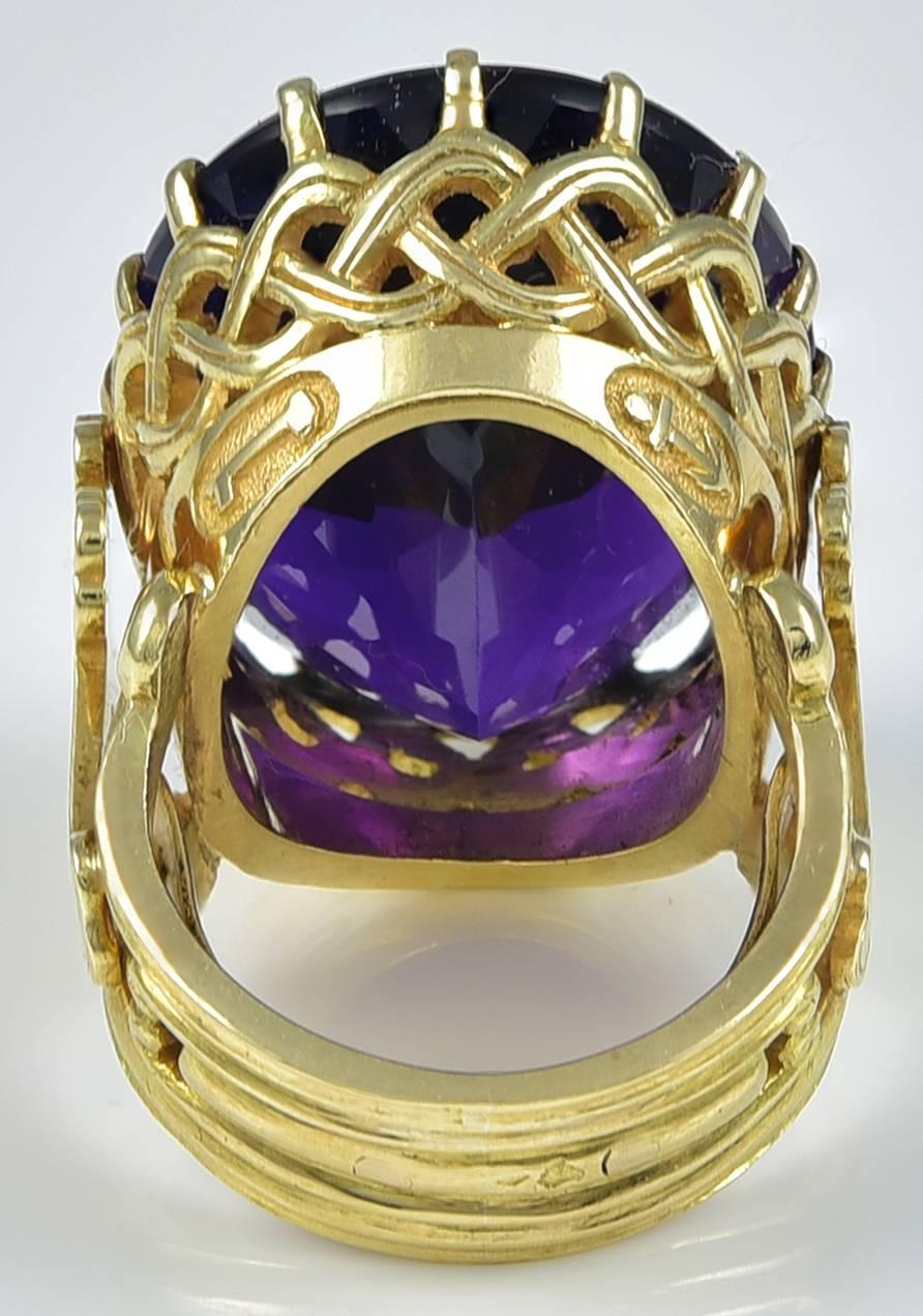 Antiker französischer Amethyst-Gold-Bishop''s-Ring für Damen oder Herren