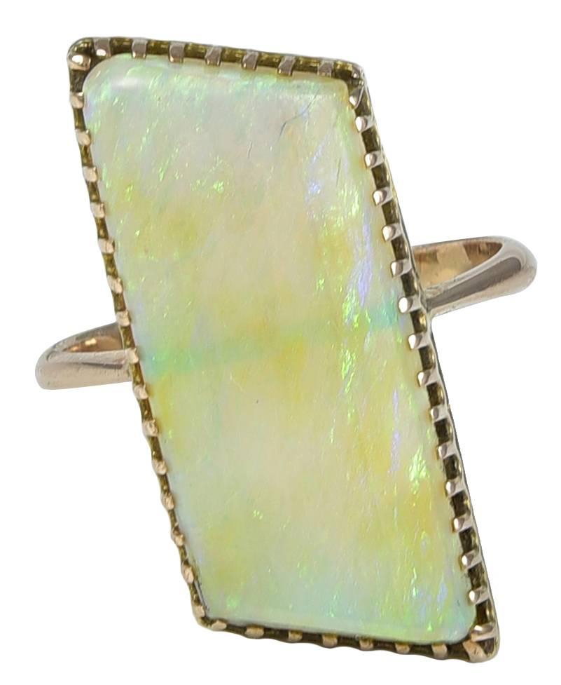 Edwardian Opal Gold Ring For Sale