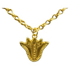 22K Lotus pendant