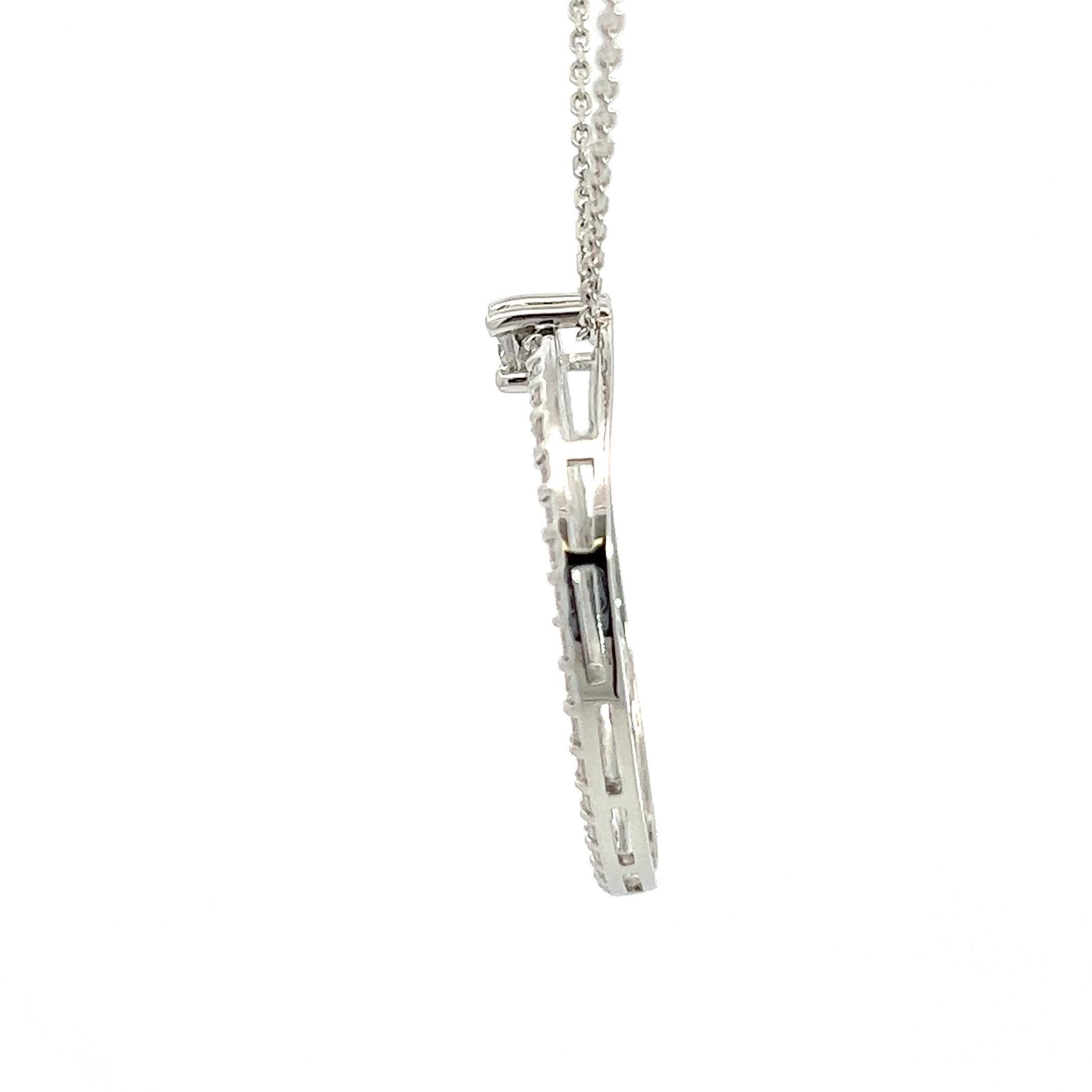 Kreis der Liebe Diamant-Anhänger mit 0,25 Karat Diamant auf der Oberseite, 14 Karat Weißgold im Angebot 1