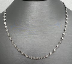 Collier en diamants au mètre, 59 diamants naturels pleine taille, 3,00 carats au total