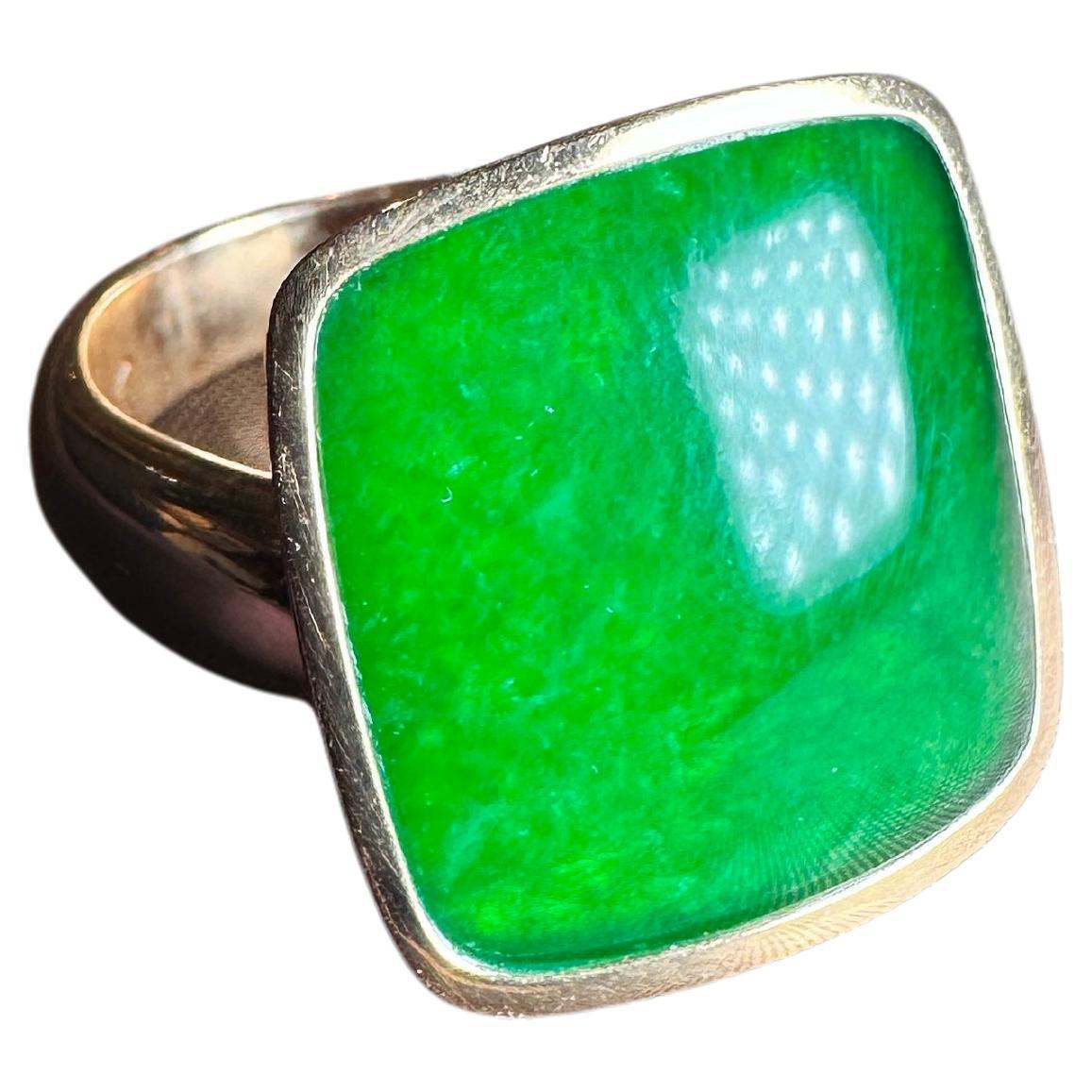 Vhernier jade and Rock Crystal Giotto Collection Ring
