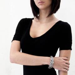 Stellated Silver Bracelet