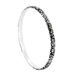 Blockchain Bitcoin Torus Pulsera brazalete de plata de ley