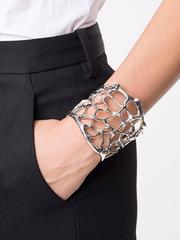 Petit bracelet manchette en argent Thorn