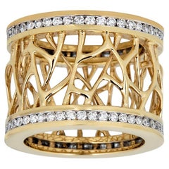 Web Frame Diamant und 18 Karat Gold Ring
