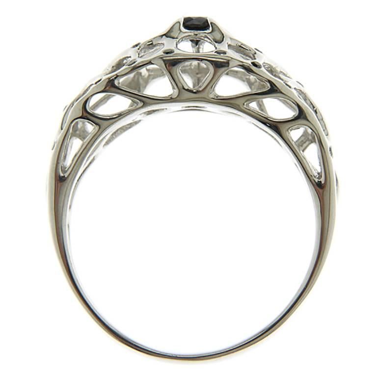 Moderne Bague en argent sterling à maillons en vente