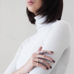 Fabri Infinity Single Loop Gold Ring