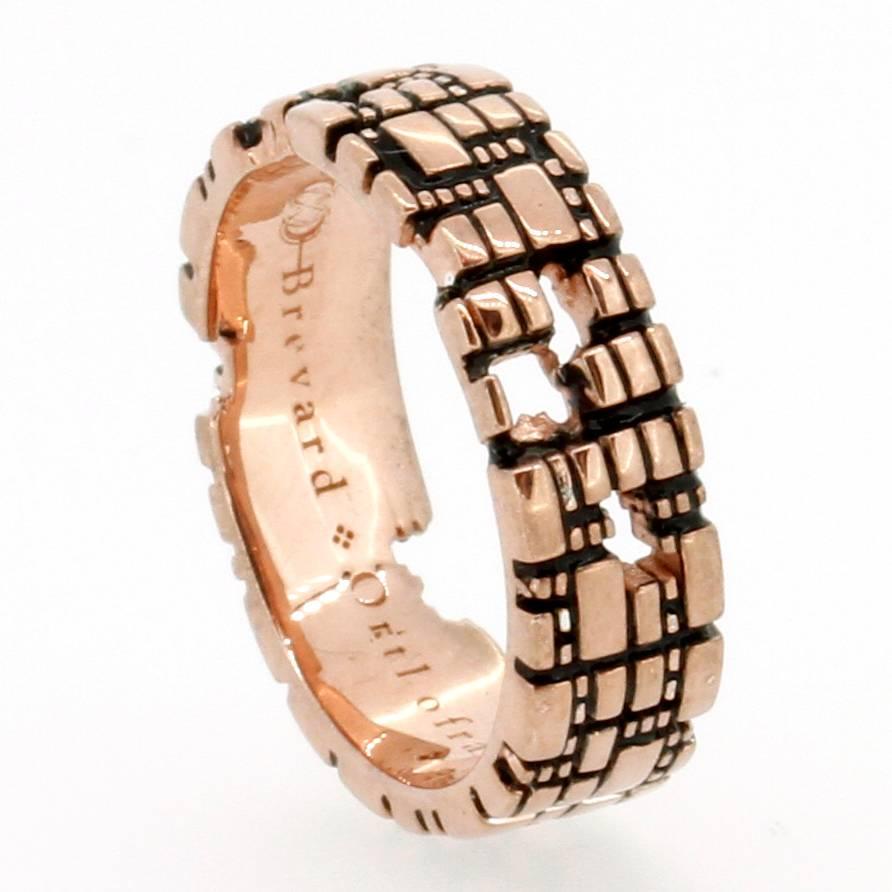 Moderne Bitcoin Blockchain Bague Torus en or 18K en vente