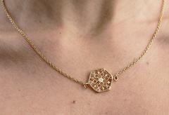 Snowflakes Power Gold Necklace