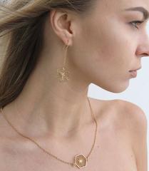 Collier d'or en cristal de neige Honor