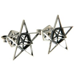 Silver Star Stud Earrings