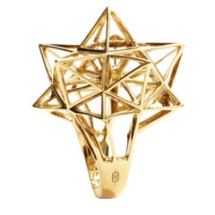 Marco Estrella Diamante Anillo Oro
