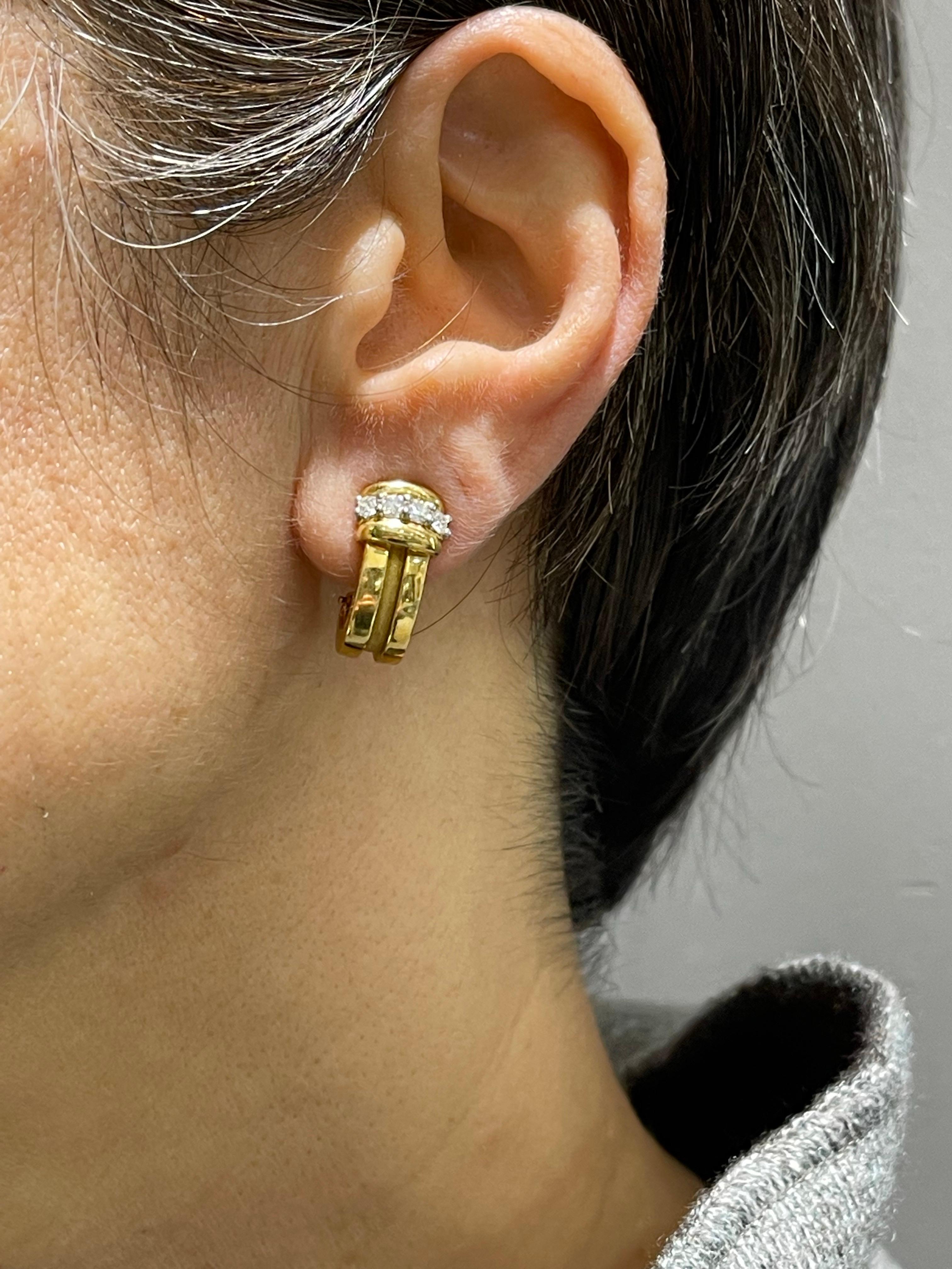 da uomo o donna Orecchini in oro 18k e diamanti Tiffany & Co. in vendita