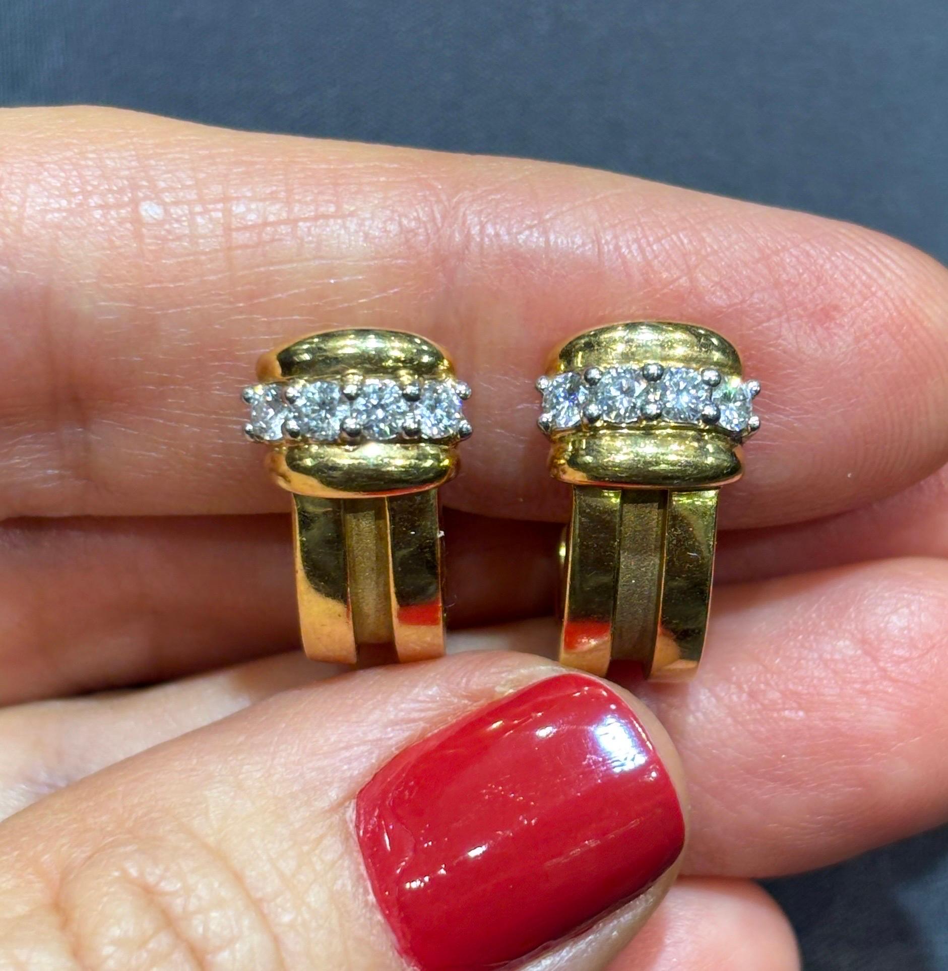 Orecchini in oro 18k e diamanti Tiffany & Co. in vendita 2