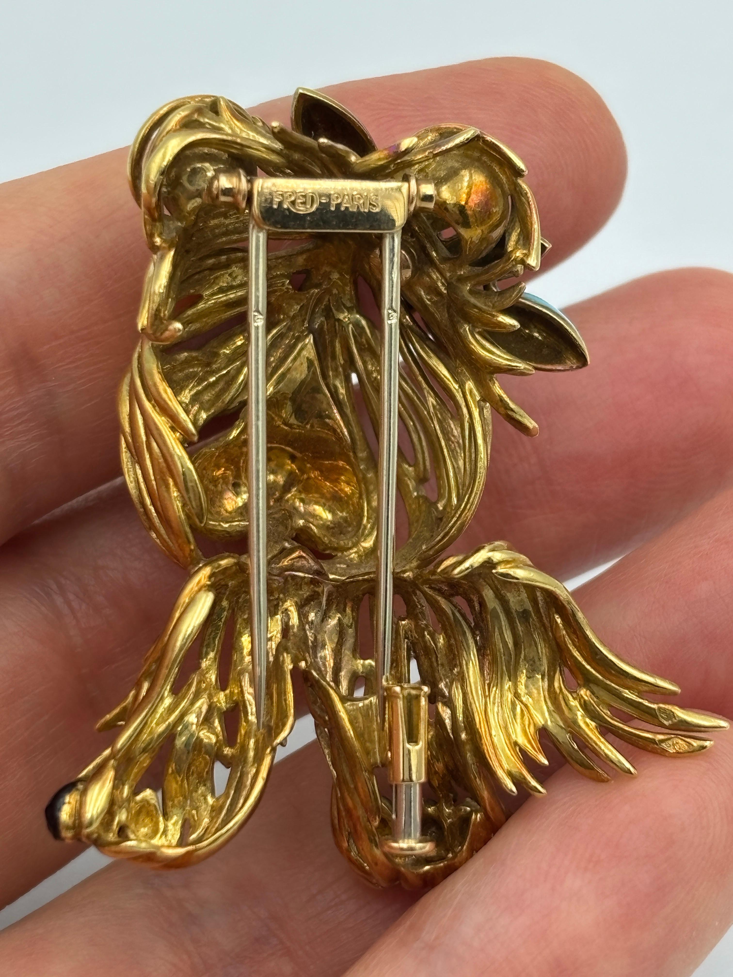Fred Paris puppy brooch For Sale 3