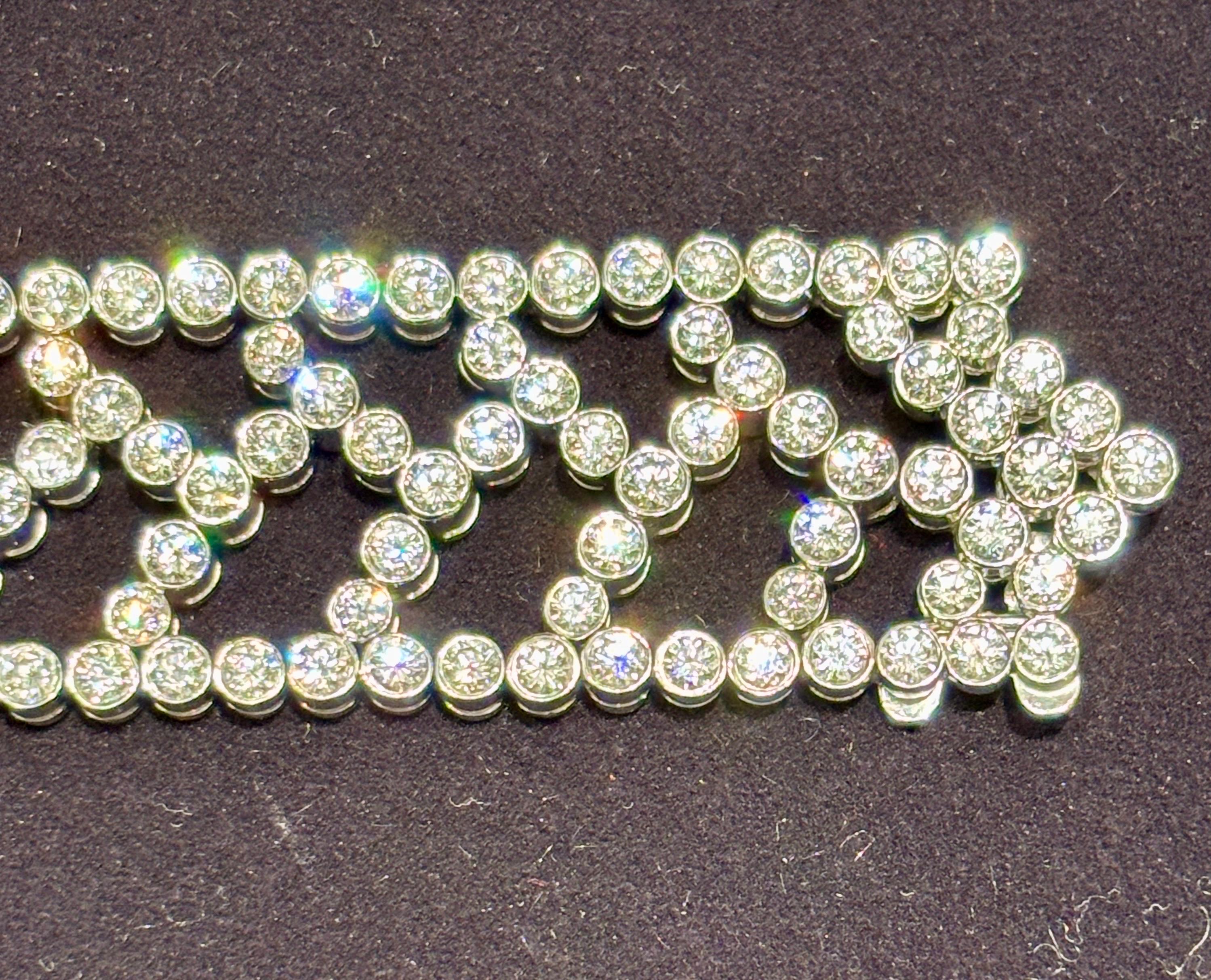 1990s Tiffany & Co platinum and diamond bracelet, part of a set with choker 2