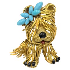 Fred Paris puppy brooch