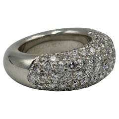 Chaumet White Gold and Pave Diamond Pinky Ring, Circa 1980
