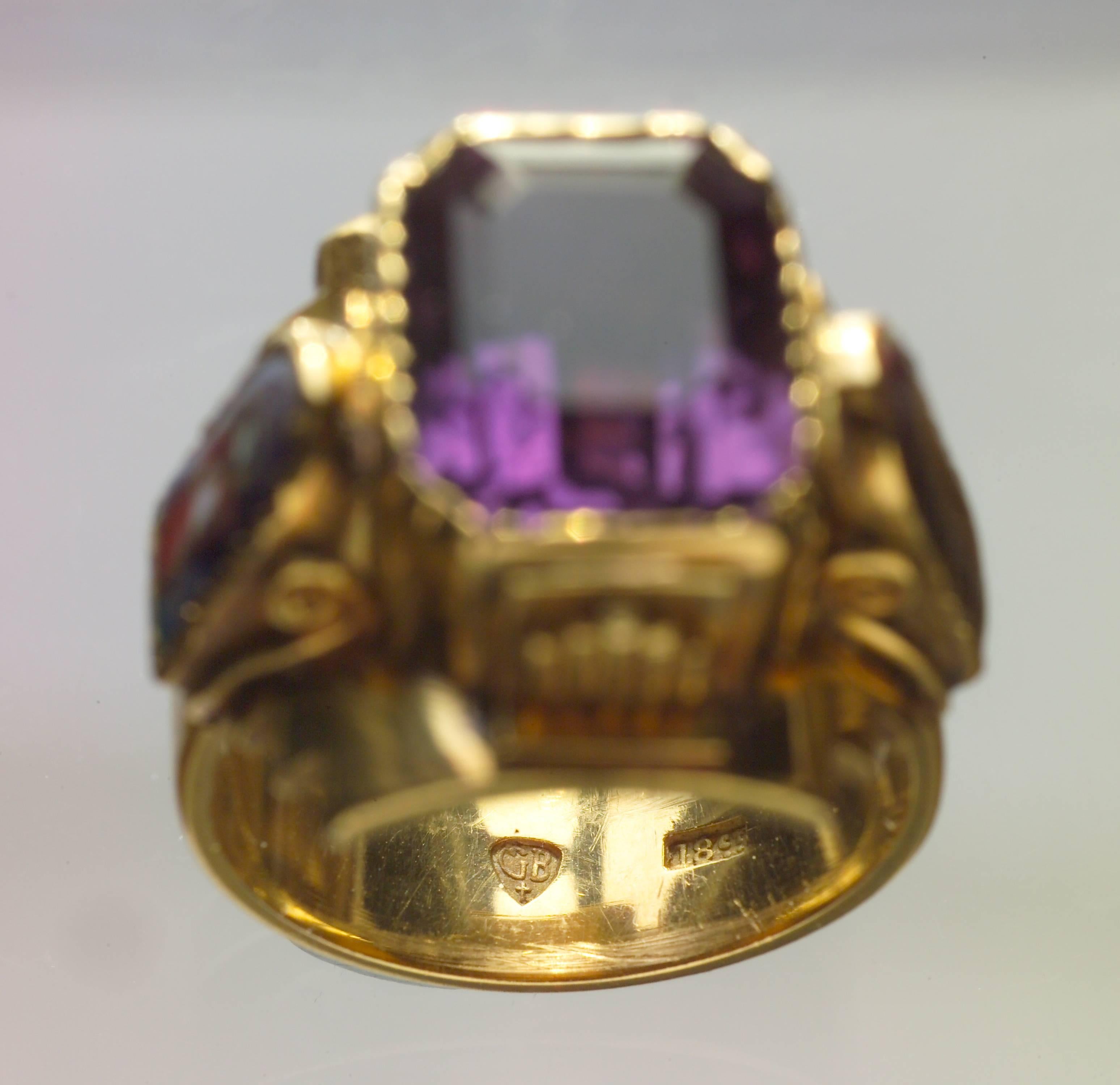 Women's or Men's Arts and Crafts Ecclesiastical Ring