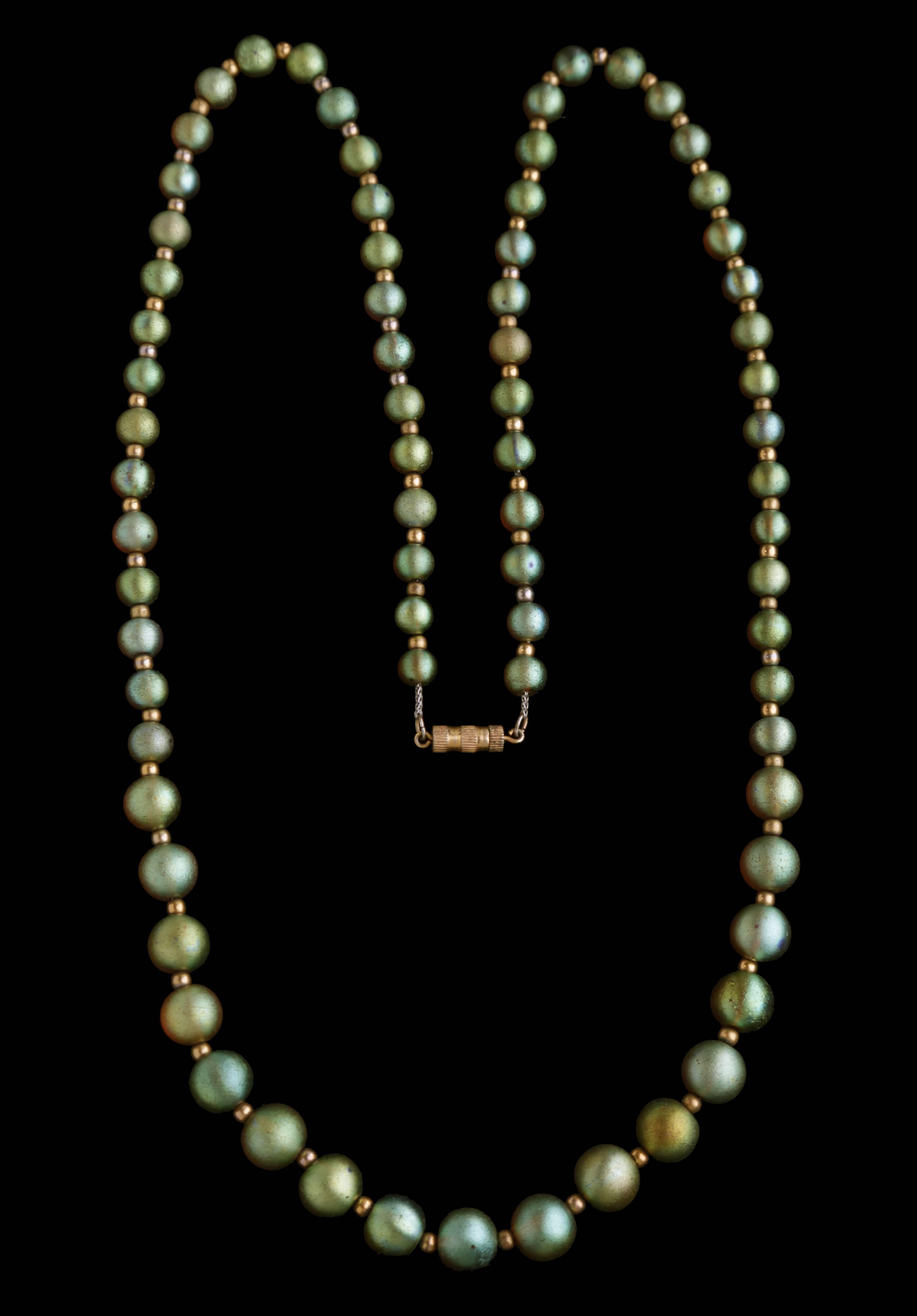 Art Deco WMF Favrile Glass Beaded Necklace