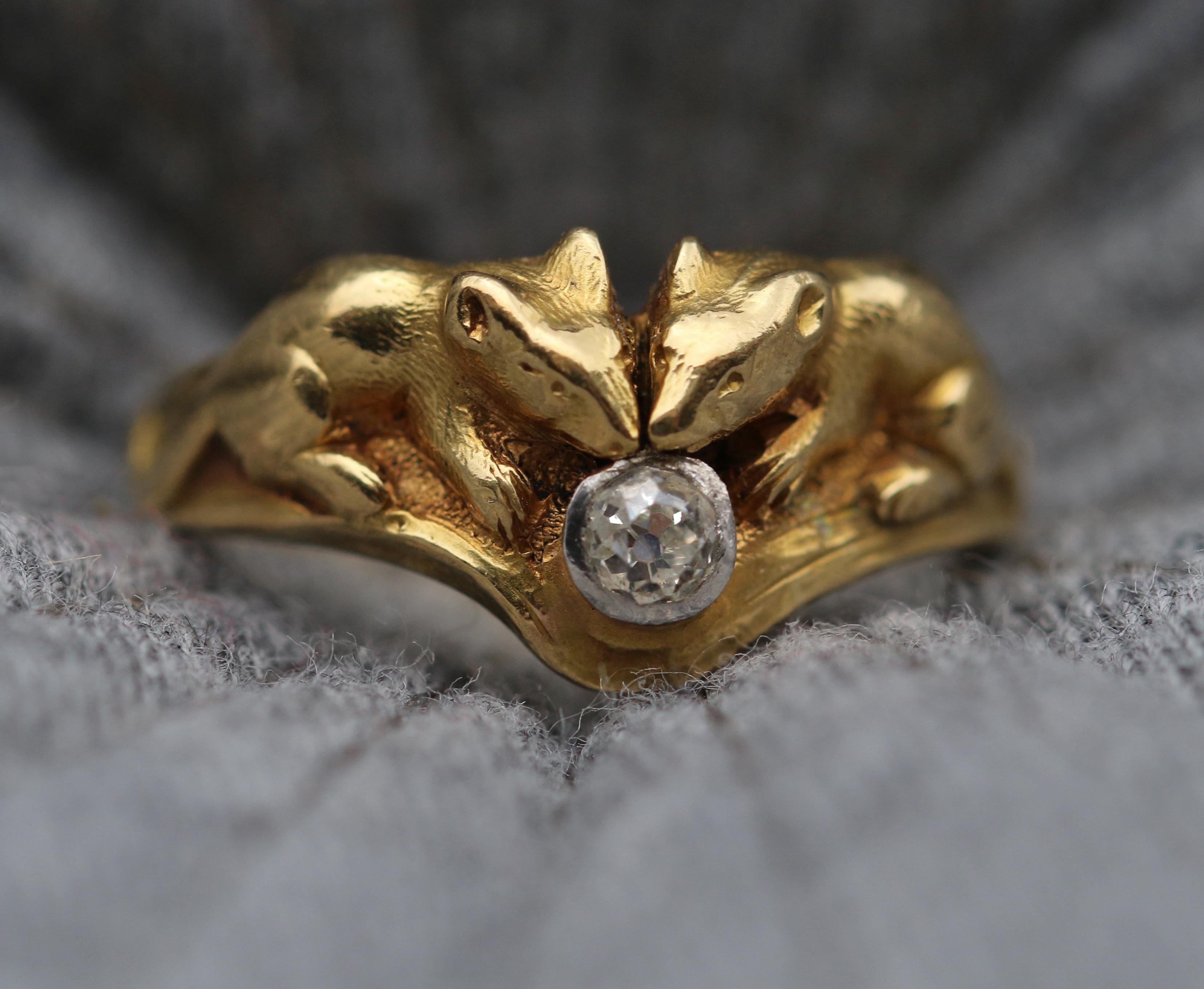 victorian mouse ring