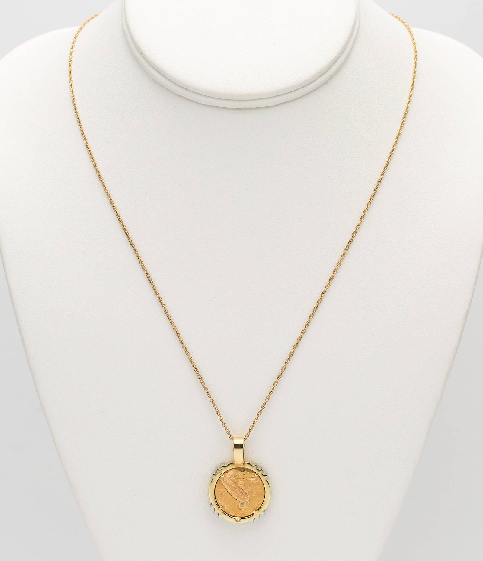 indian head gold coin necklace