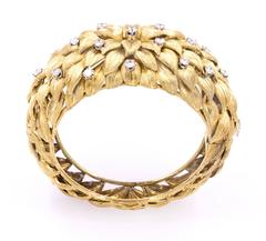 18Carat Gold Petals  Diamond Bracelet