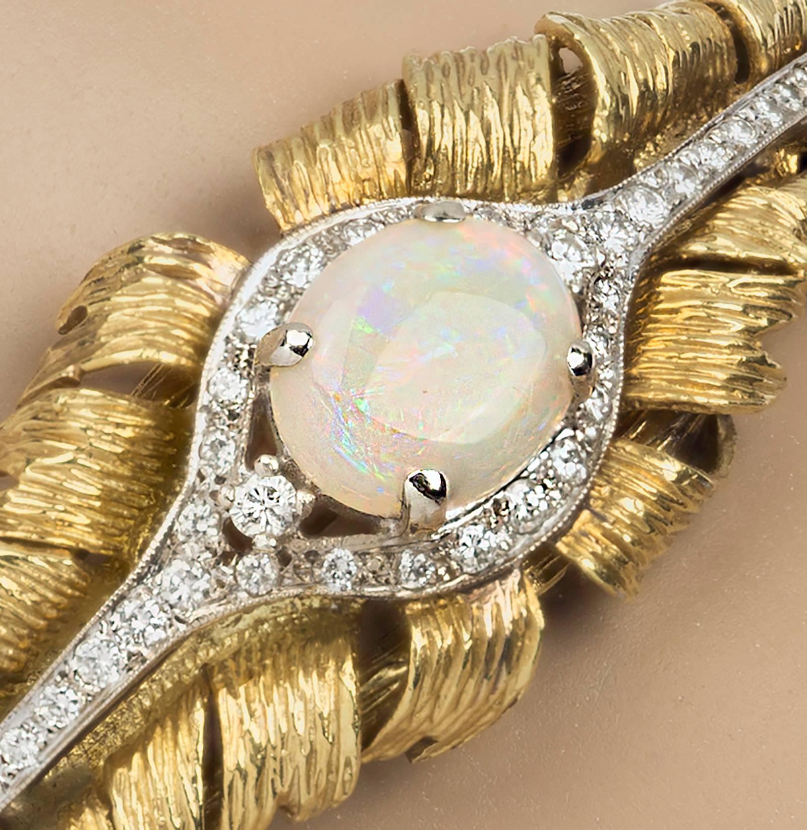 Women's Opal Diamond Gold Bracelet