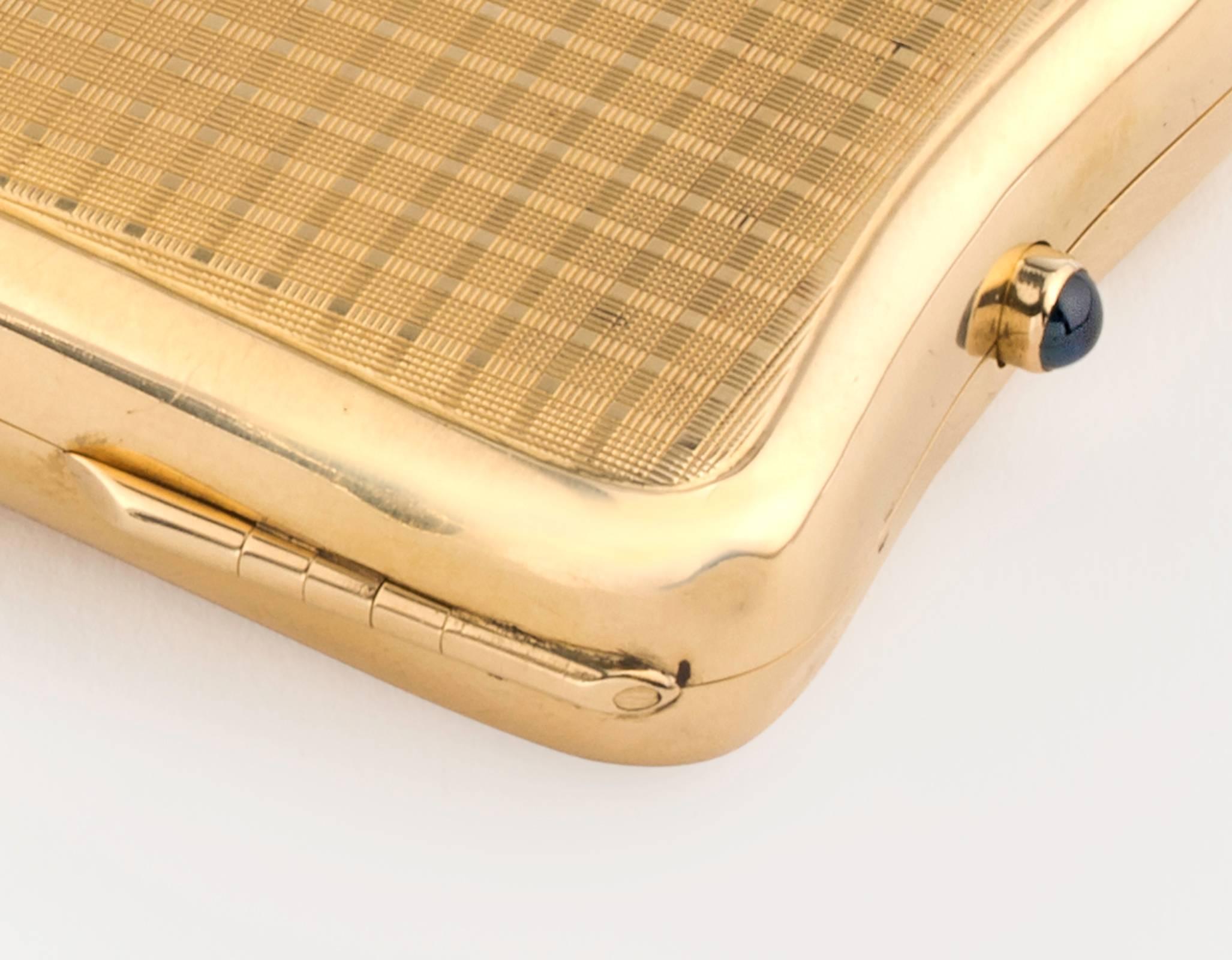 18 Karat Gold, Sapphire French Compact Purse Box 2