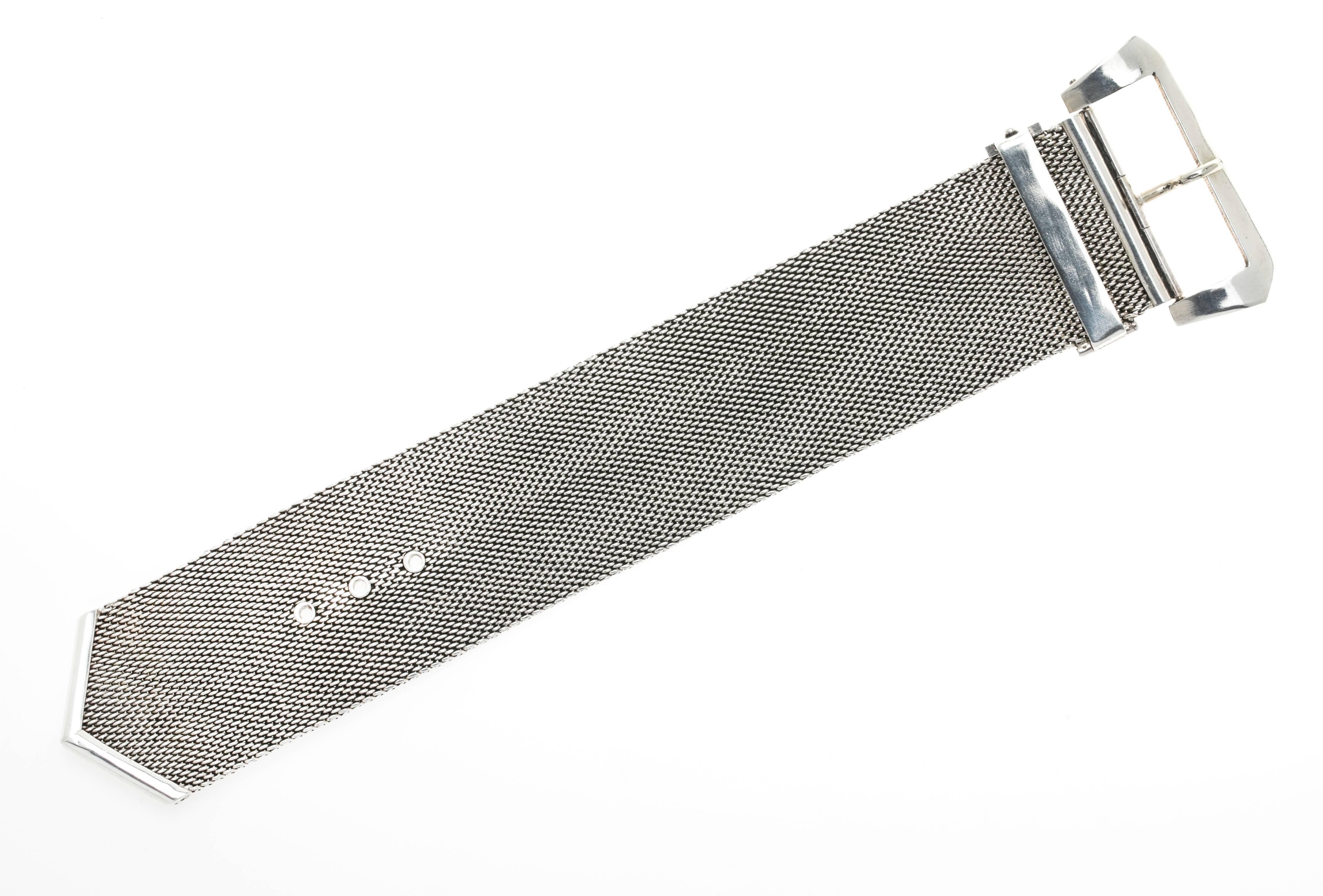 Women's or Men's Sterling Silver Buckle Bracelet
