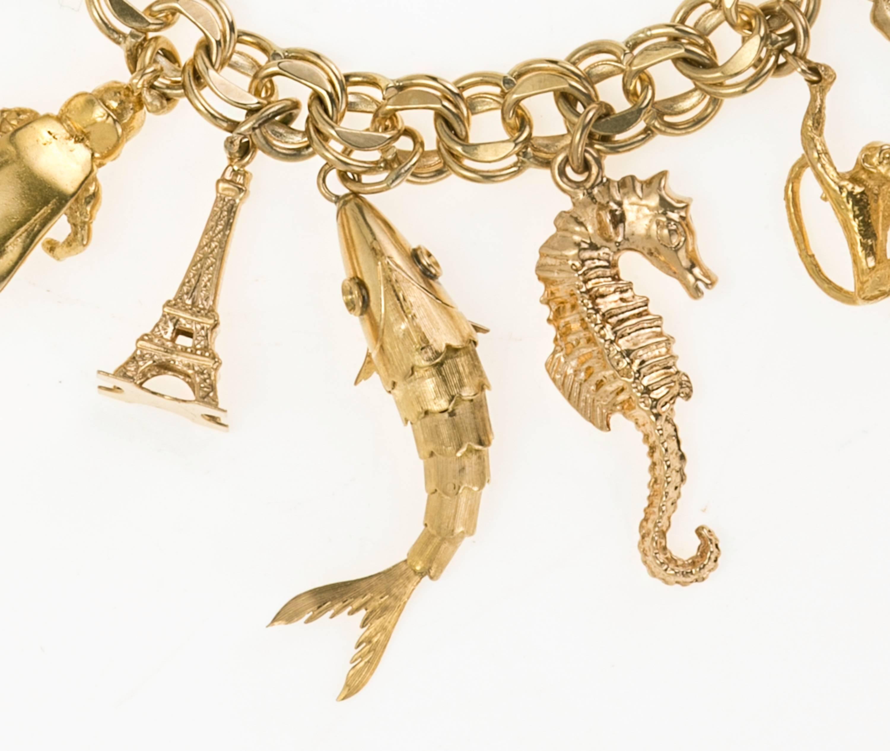 gold vintage charms