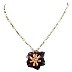 14K Gold necklace with precious 122701