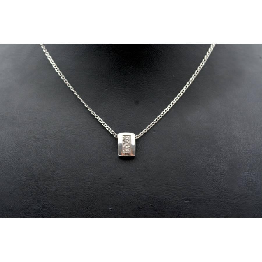 Taglio brillante Collana con diamanti in oro bianco 18K_124752 in vendita