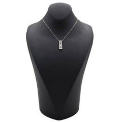 Ciondolo e collana in oro bianco 14K con diamante naturale_109136