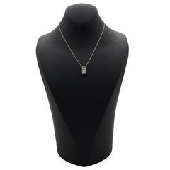 Collana e pendente in oro bianco 18K con diamanti naturali_114333