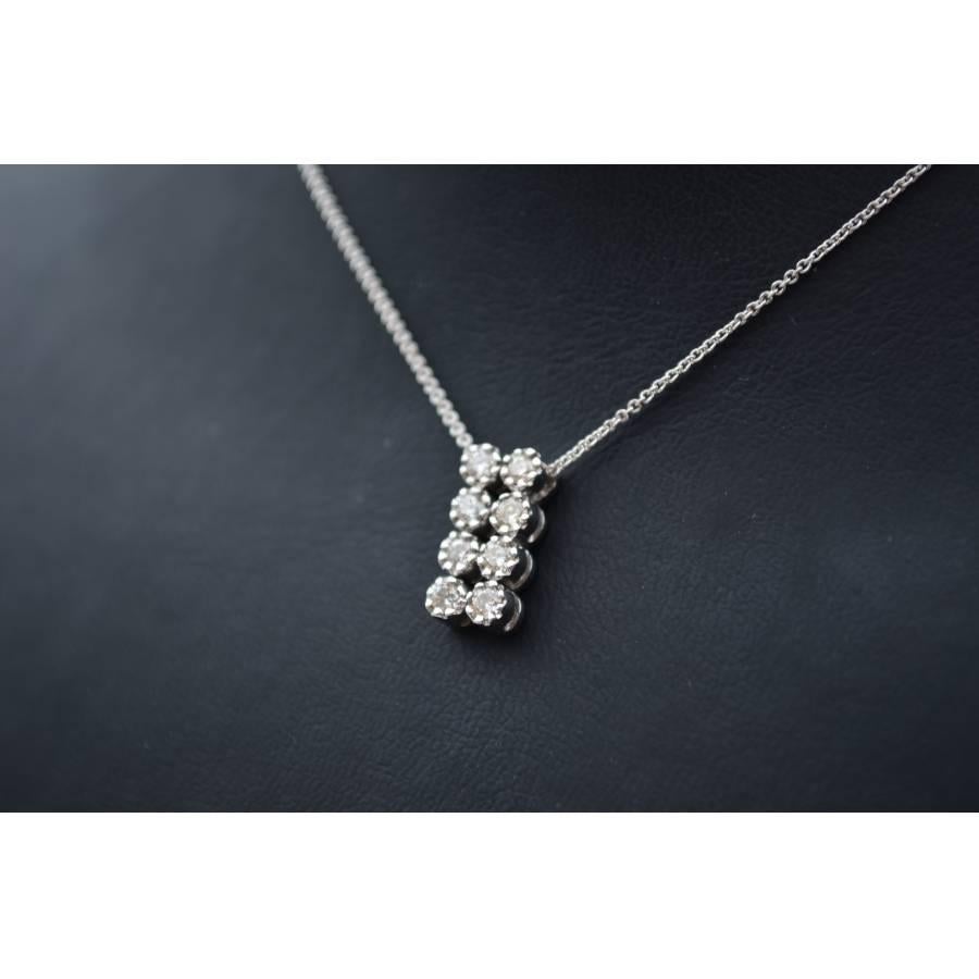 Donna Collana e pendente in oro bianco 18K con diamanti naturali_114333 in vendita