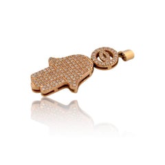 Pendentif en or rose 18K avec diamants_124223P