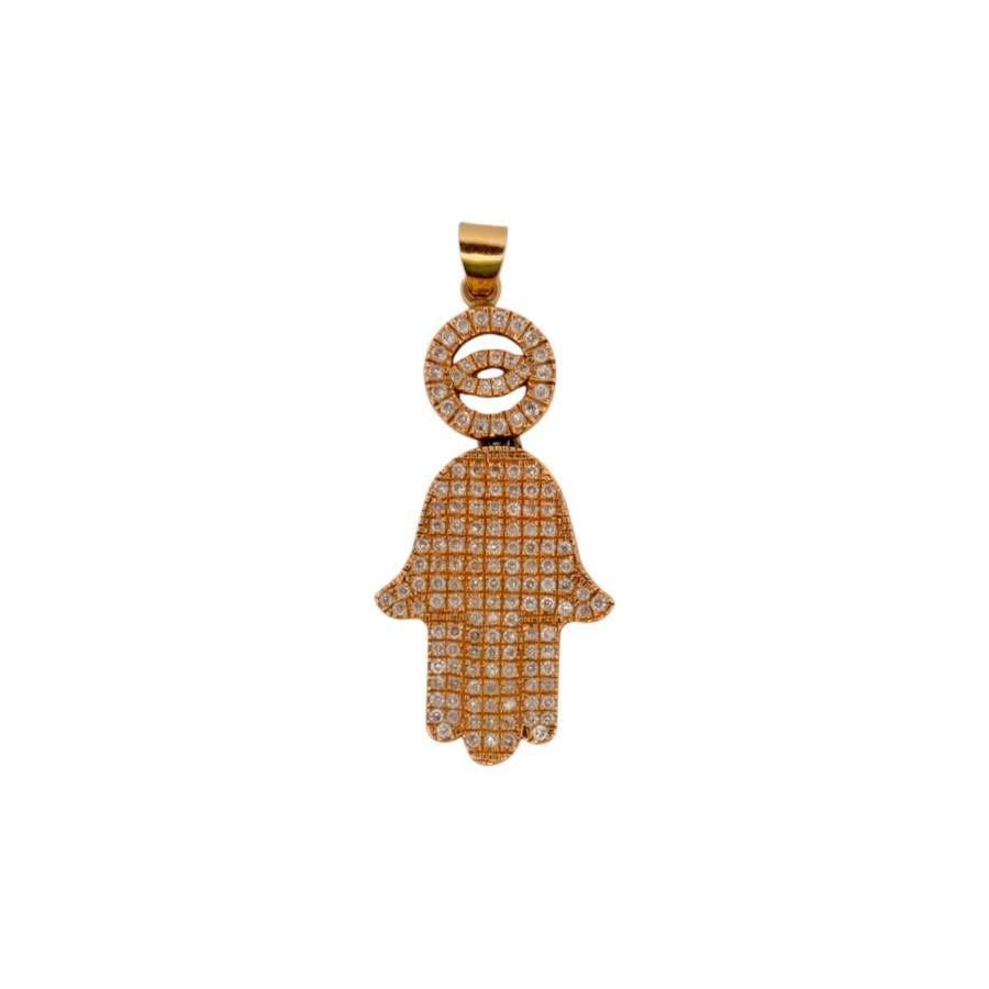 Pendentif en or rose 18K avec diamants_124223P Pour femmes en vente