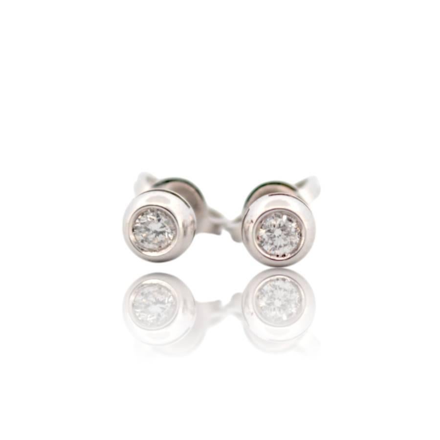 Uomo Orecchini in oro bianco 18K con diamanti naturali_122965 in vendita