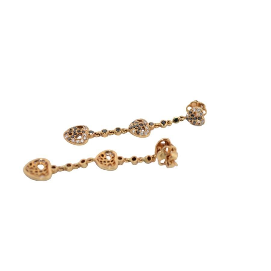 Orecchini in oro giallo 14K con diamanti naturali_107461 in vendita 2