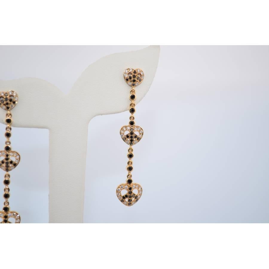 Orecchini in oro giallo 14K con diamanti naturali_107461 in vendita 3